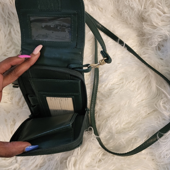 Green wallet purse crossbody - Picture 3 of 4